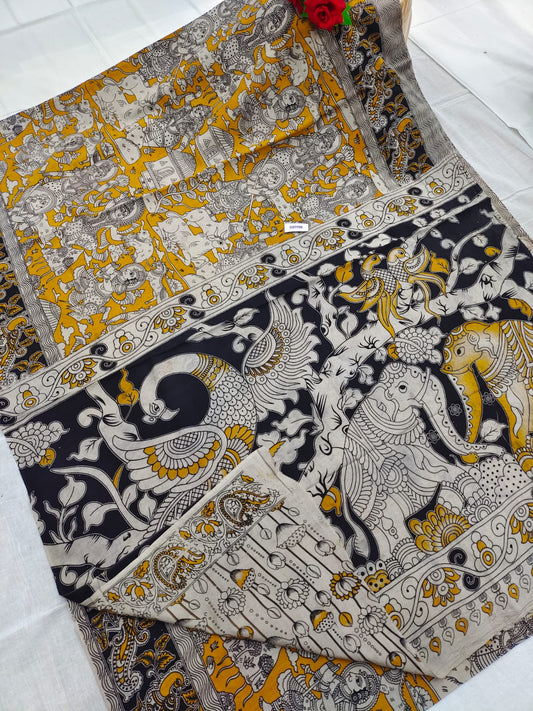 Kalamkari design printed saree