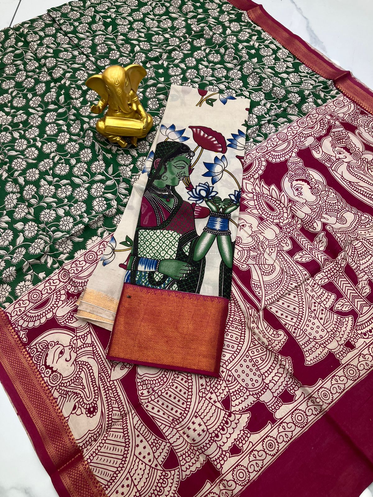 Mangalagiri pattu by cotton dress material