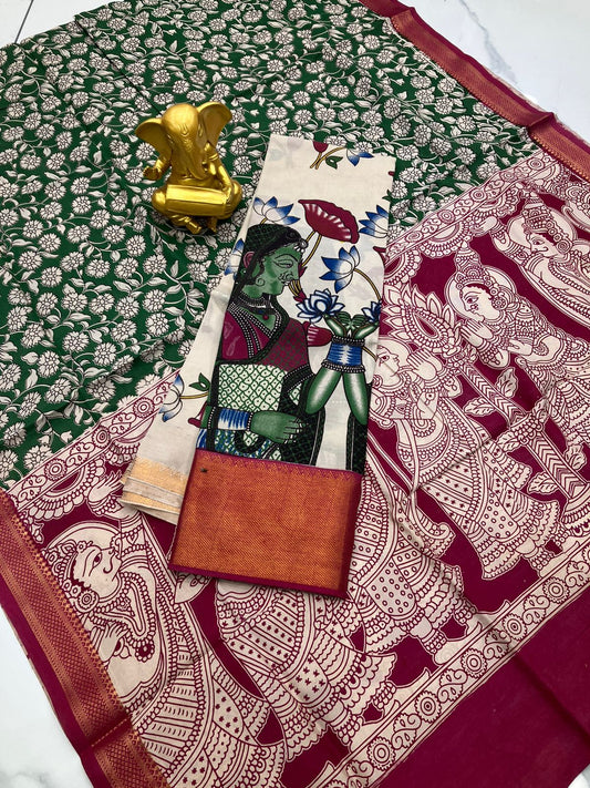 Mangalagiri pattu by cotton dress material