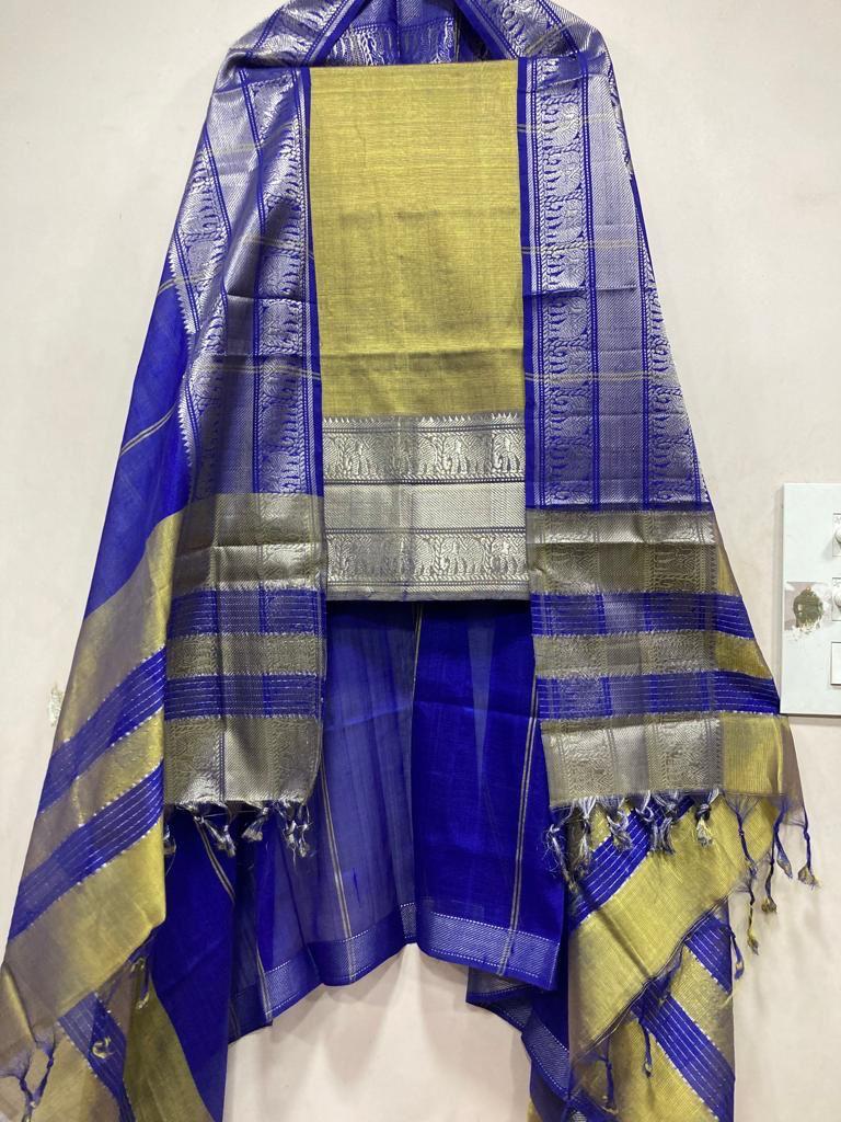 Mangalagiri pattu by cotton dress material