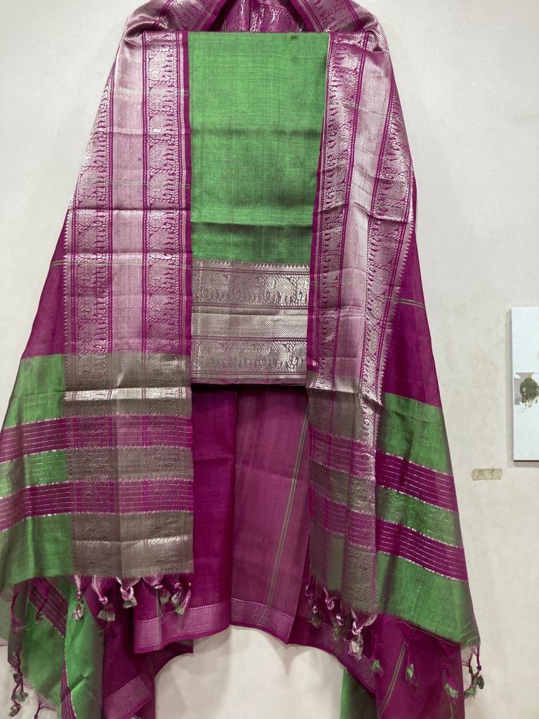 Mangalagiri pattu by cotton dress material