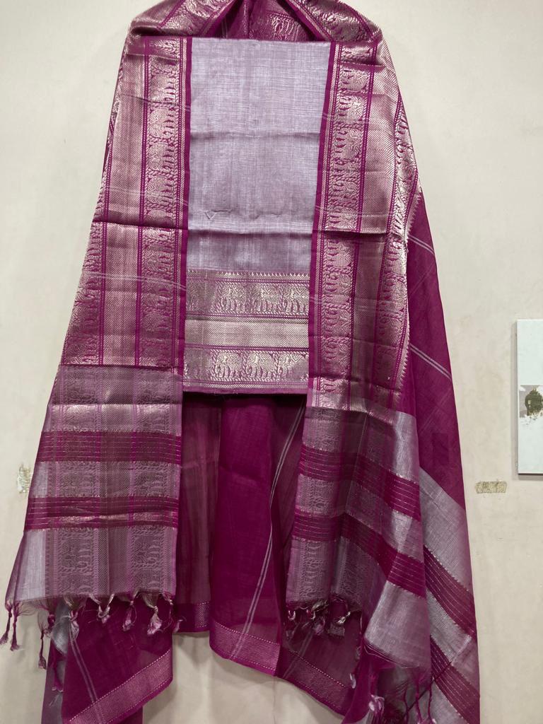 Mangalagiri pattu by cotton dress material