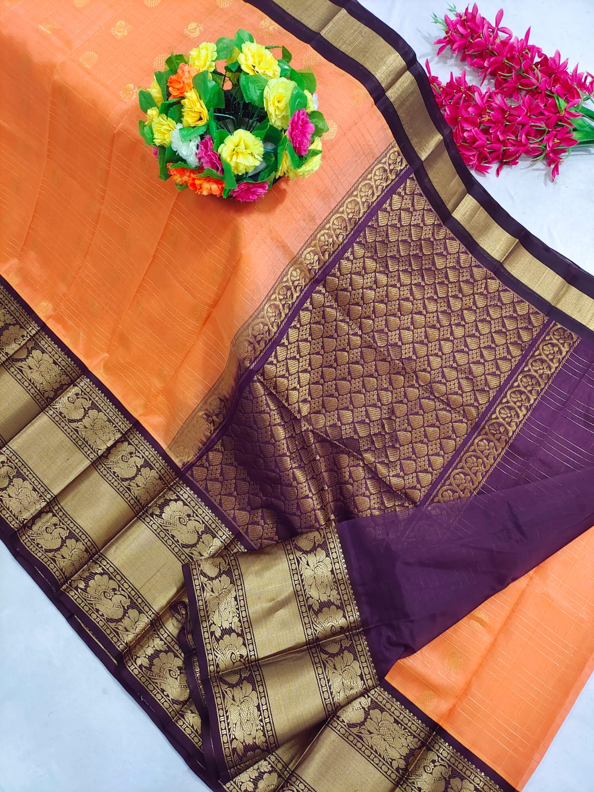 Kuppadam Pattu Kanchi Border Saree