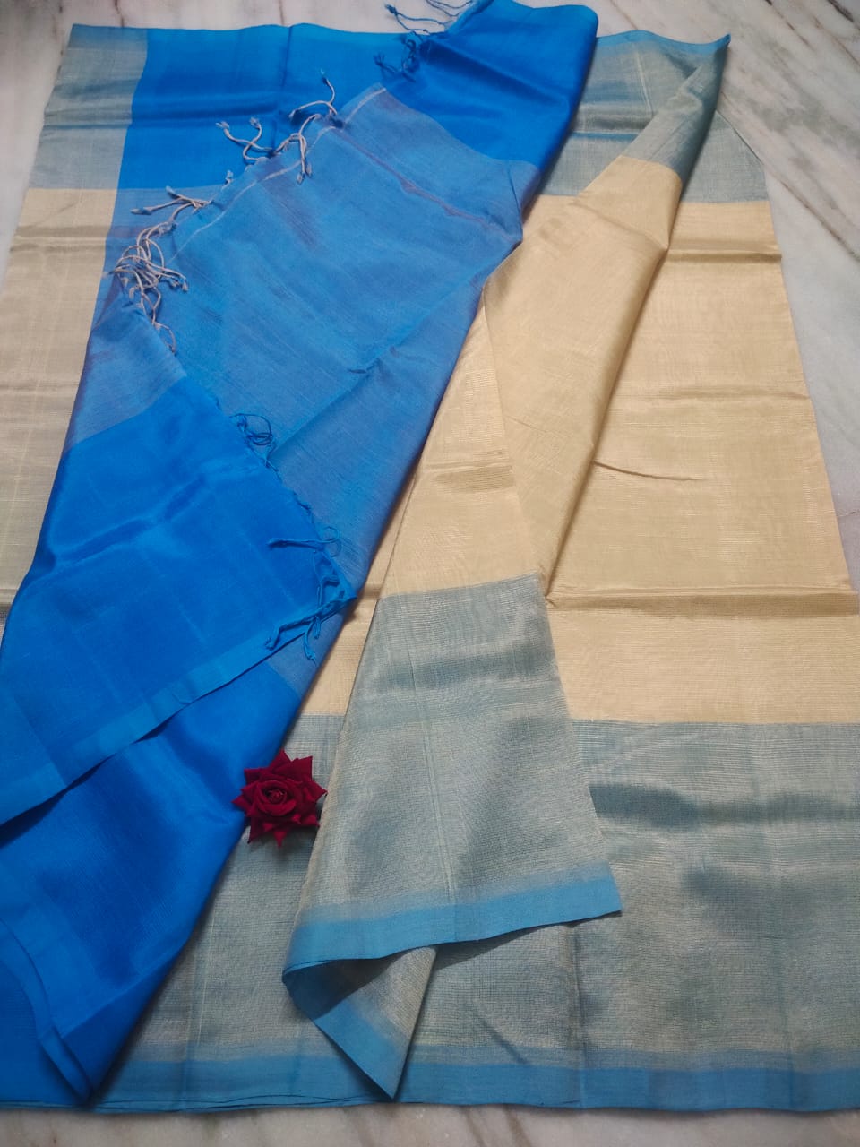 Mangalagiri pattu by cotton plain saree