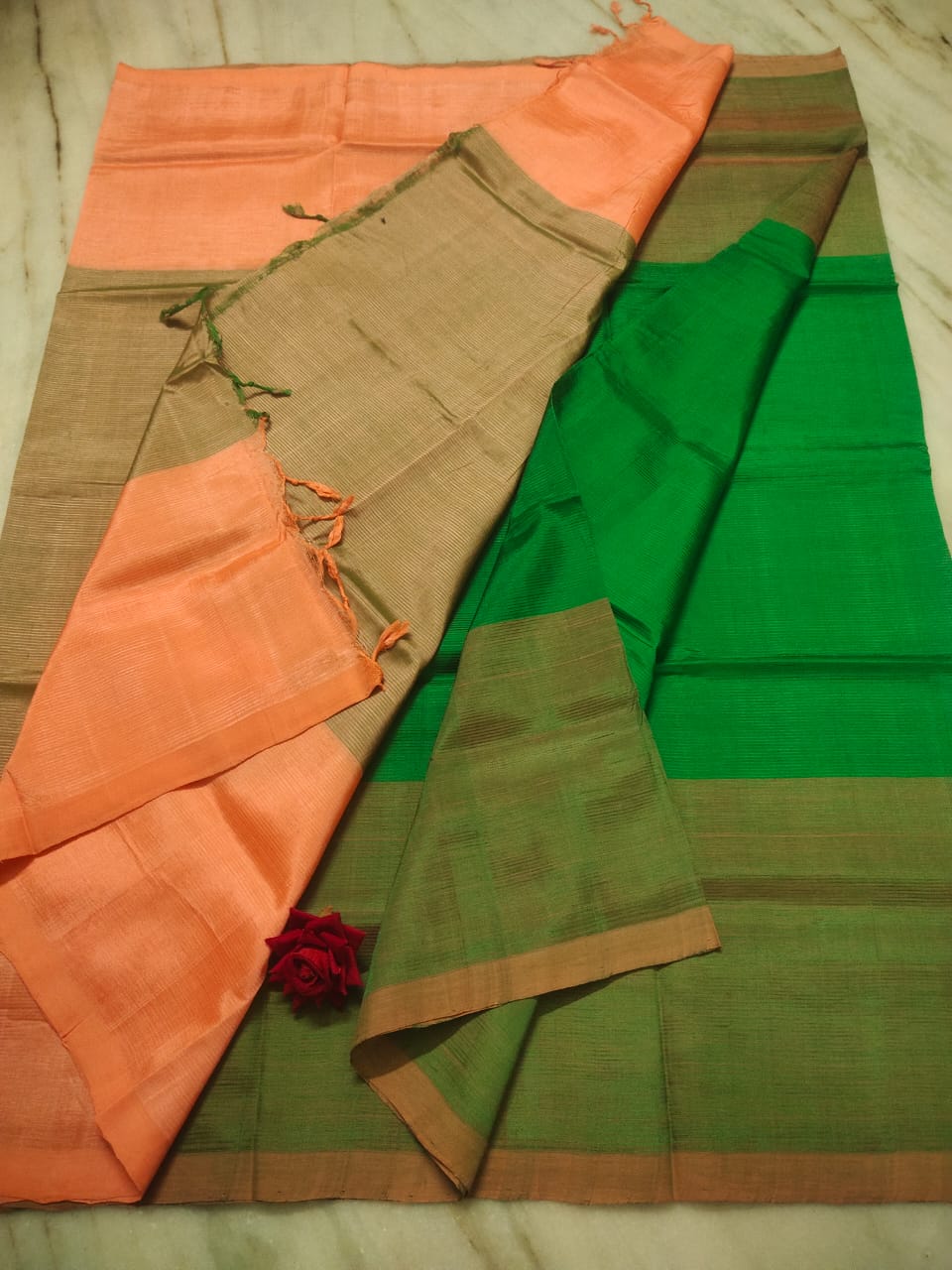 Mangalagiri pattu by cotton plain saree