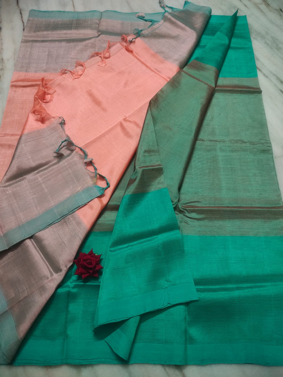 Mangalagiri pattu by cotton plain saree