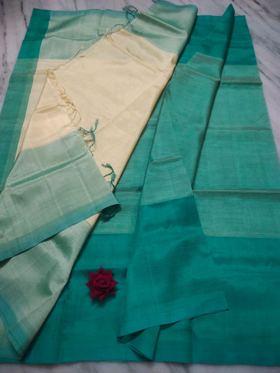 Mangalagiri pattu by cotton plain saree