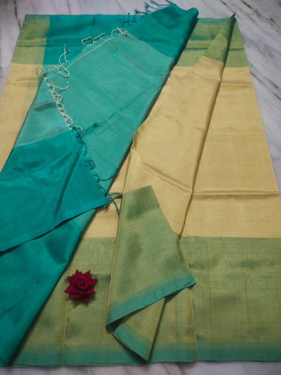 Mangalagiri pattu by cotton plain saree