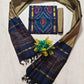 Mangalagiri pattu pochampalli border dress material set