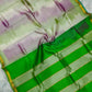 Mangalagiri pattu small zari border missing check ikkat design saree