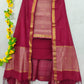 Mangalagiri pattu zari border zari buta work dress material set's (unstitched)