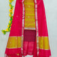 Mangalagiri pattu zari border zari buta work dress material set's (unstitched)