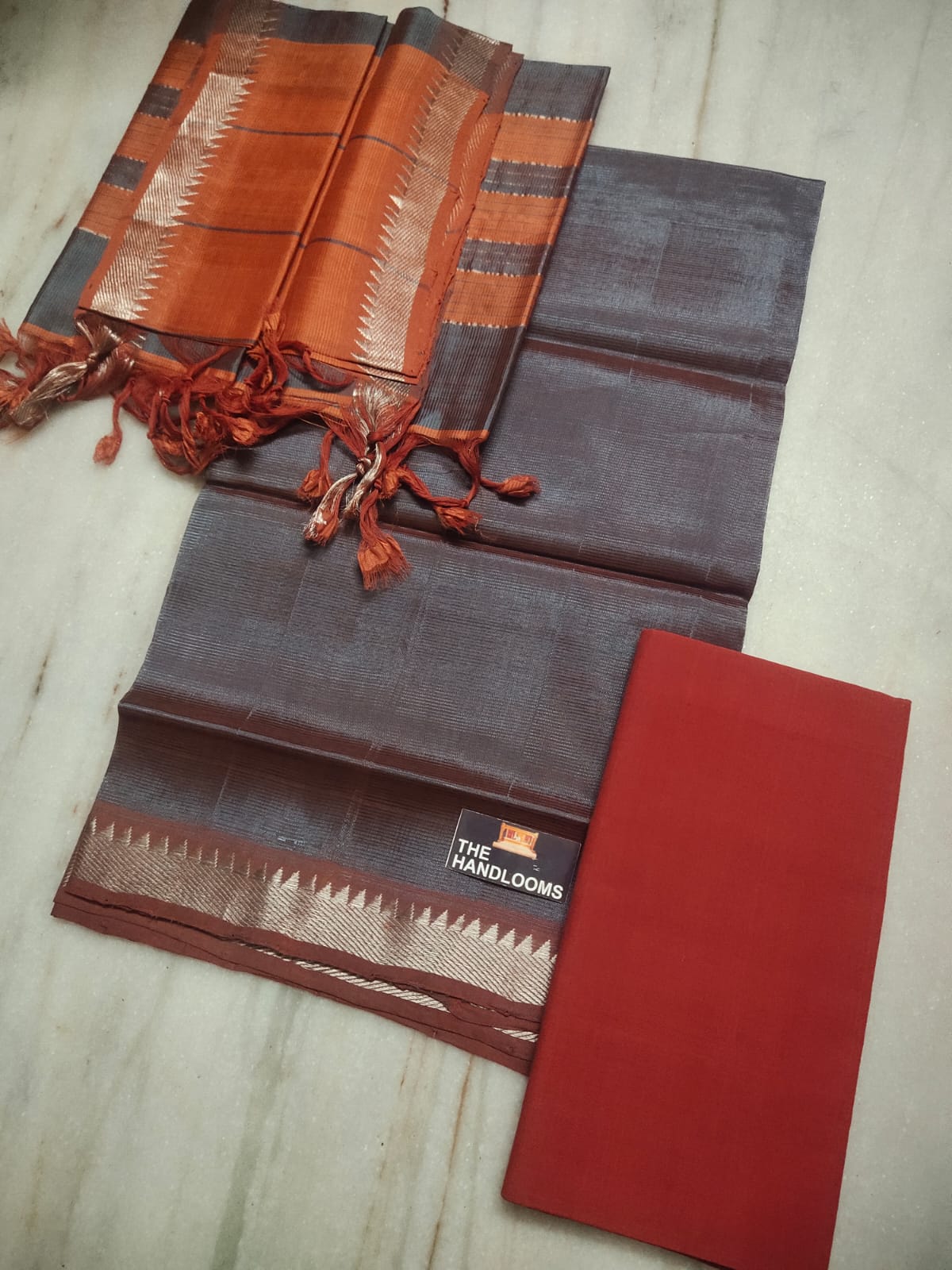 Mangalagiri Pure Handloom Pattu by Cotton Dress Material