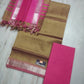 Mangalagiri Pure Handloom Pattu by Cotton Dress Material
