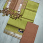 Mangalagiri Pure Handloom Pattu by Cotton Dress Material