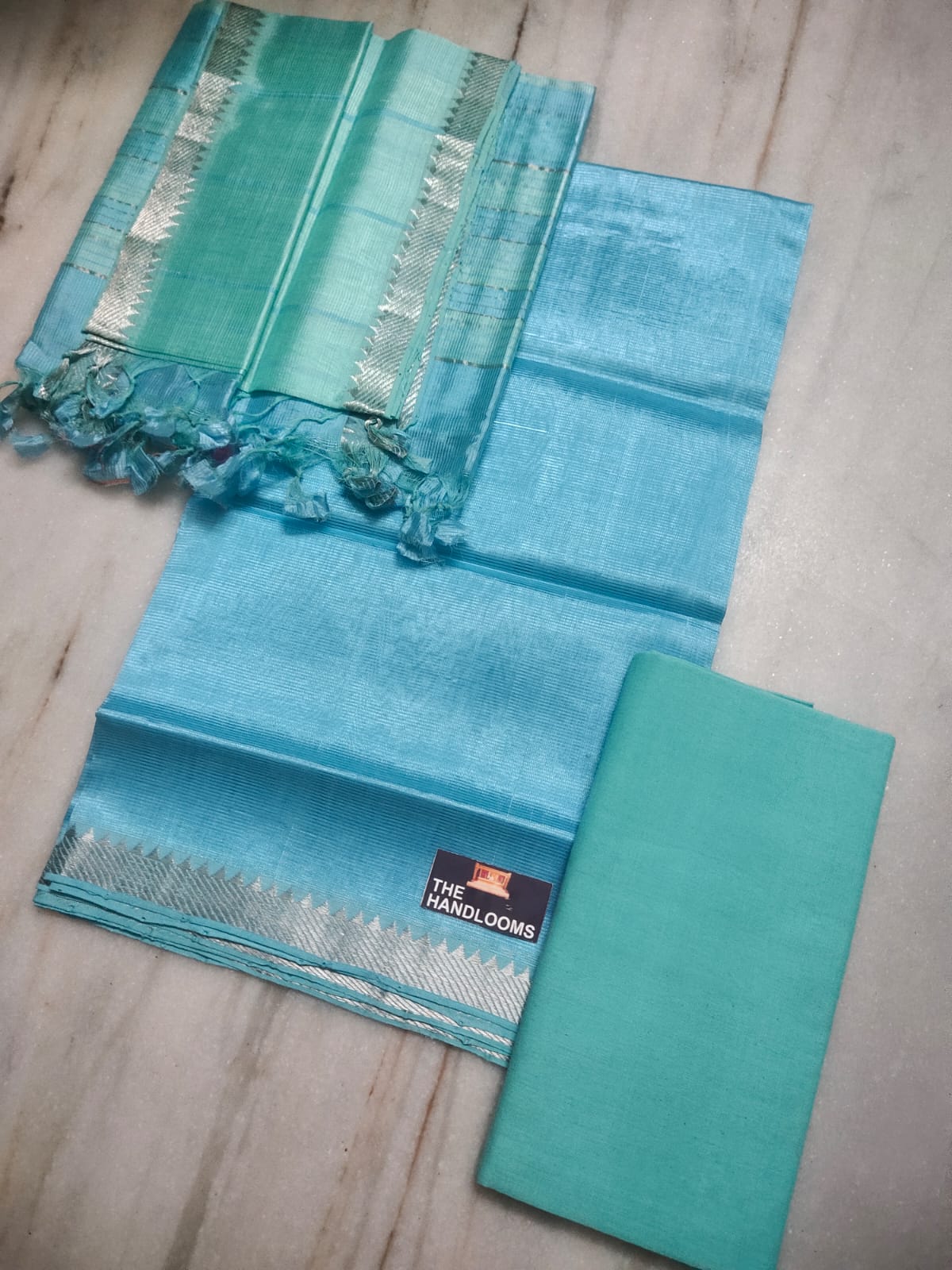 Mangalagiri Pure Handloom Pattu by Cotton Dress Material