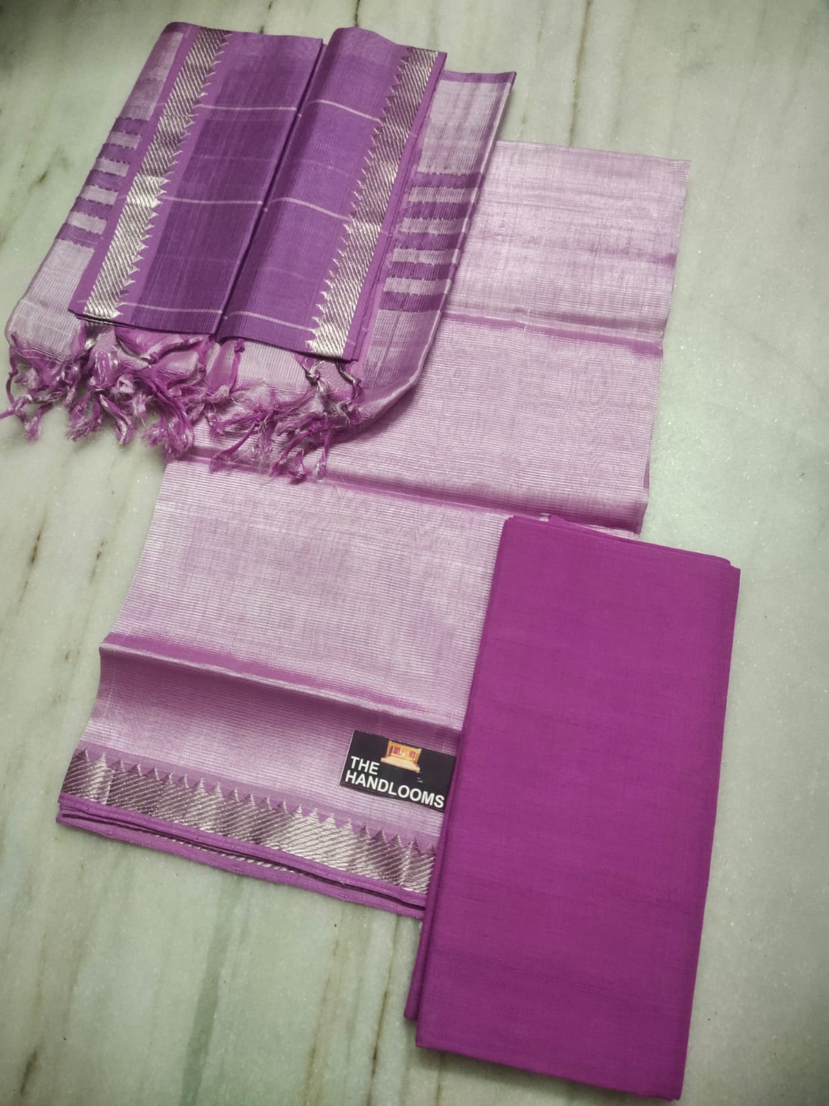 Mangalagiri Pure Handloom Pattu by Cotton Dress Material