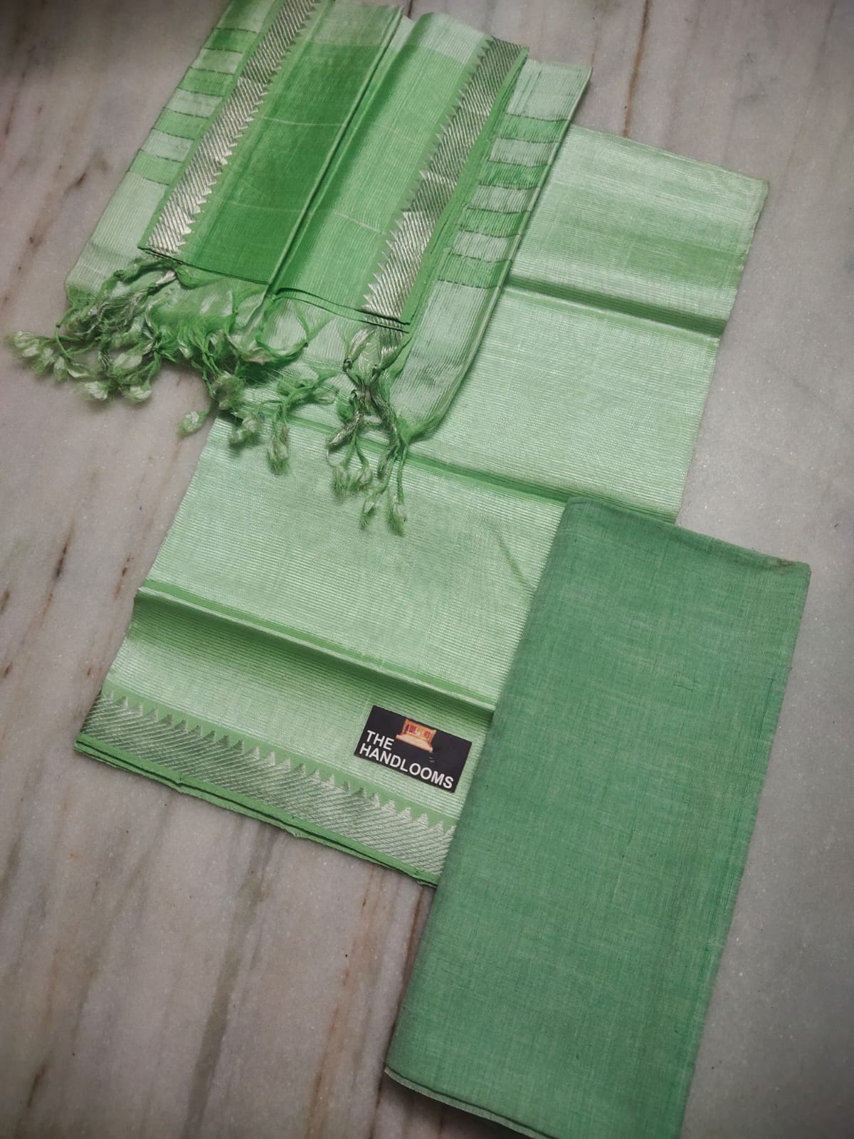 Mangalagiri Pure Handloom Pattu by Cotton Dress Material
