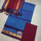 Mangalagiri Pure Handloom Pattu by Cotton Dress Material