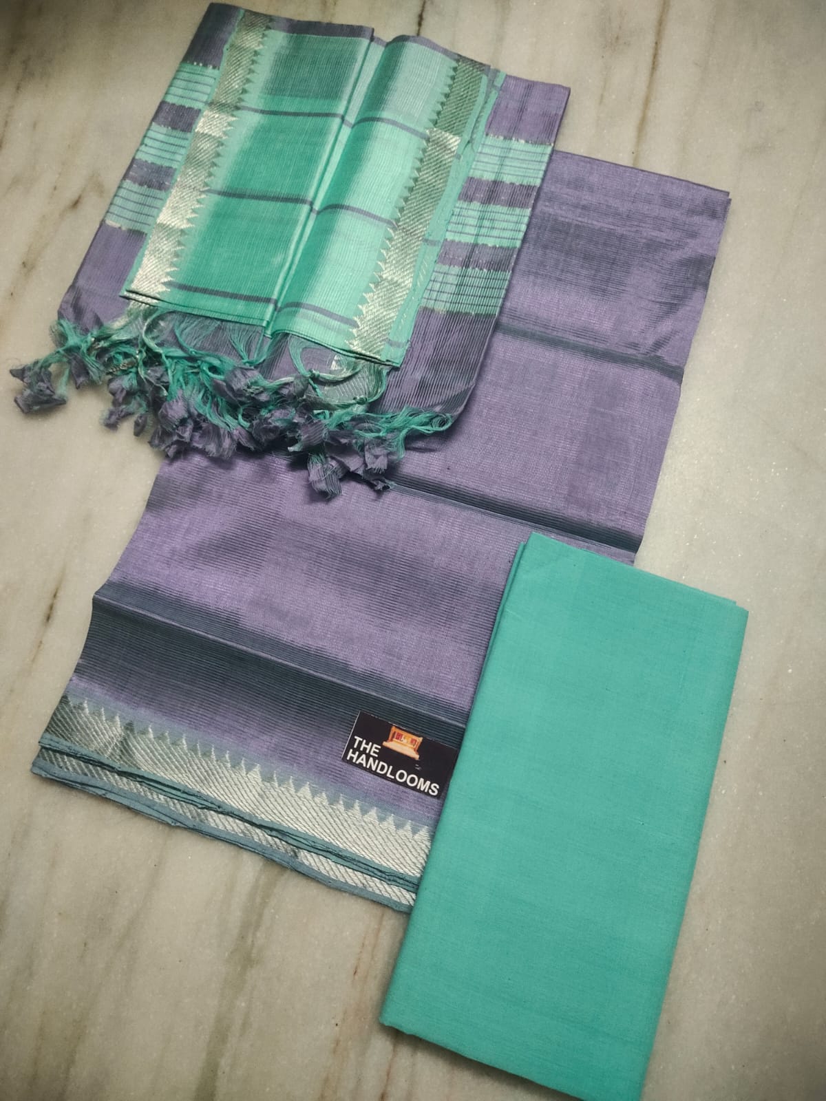 Mangalagiri Pure Handloom Pattu by Cotton Dress Material