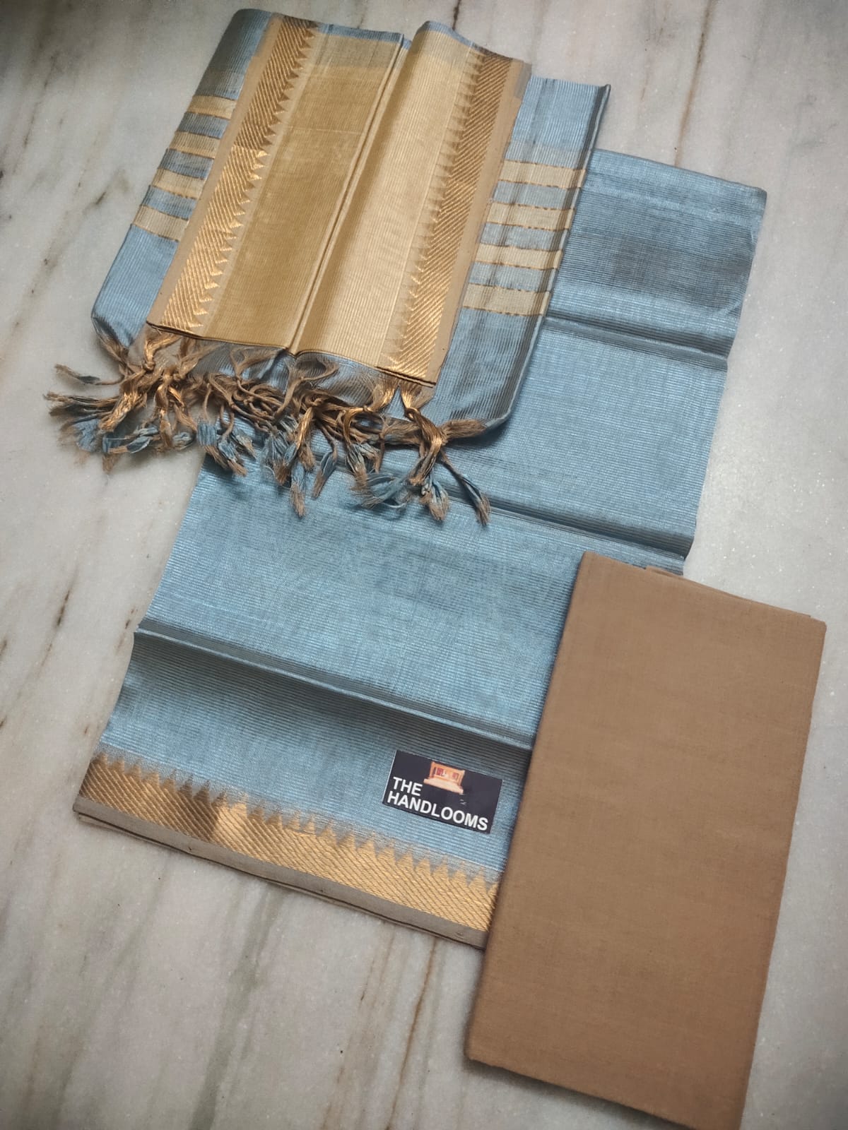 Mangalagiri Pure Handloom Pattu by Cotton Dress Material