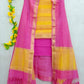 Mangalagiri pattu zari border zari buta work dress material set's (unstitched)