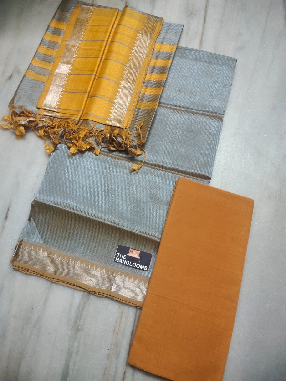 Mangalagiri Pure Handloom Pattu by Cotton Dress Material