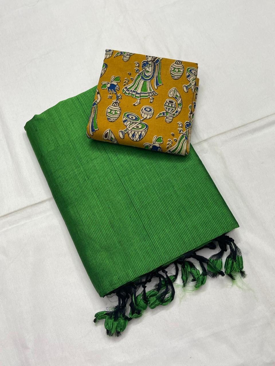 Mangalagiri plain pattu by cotton saree