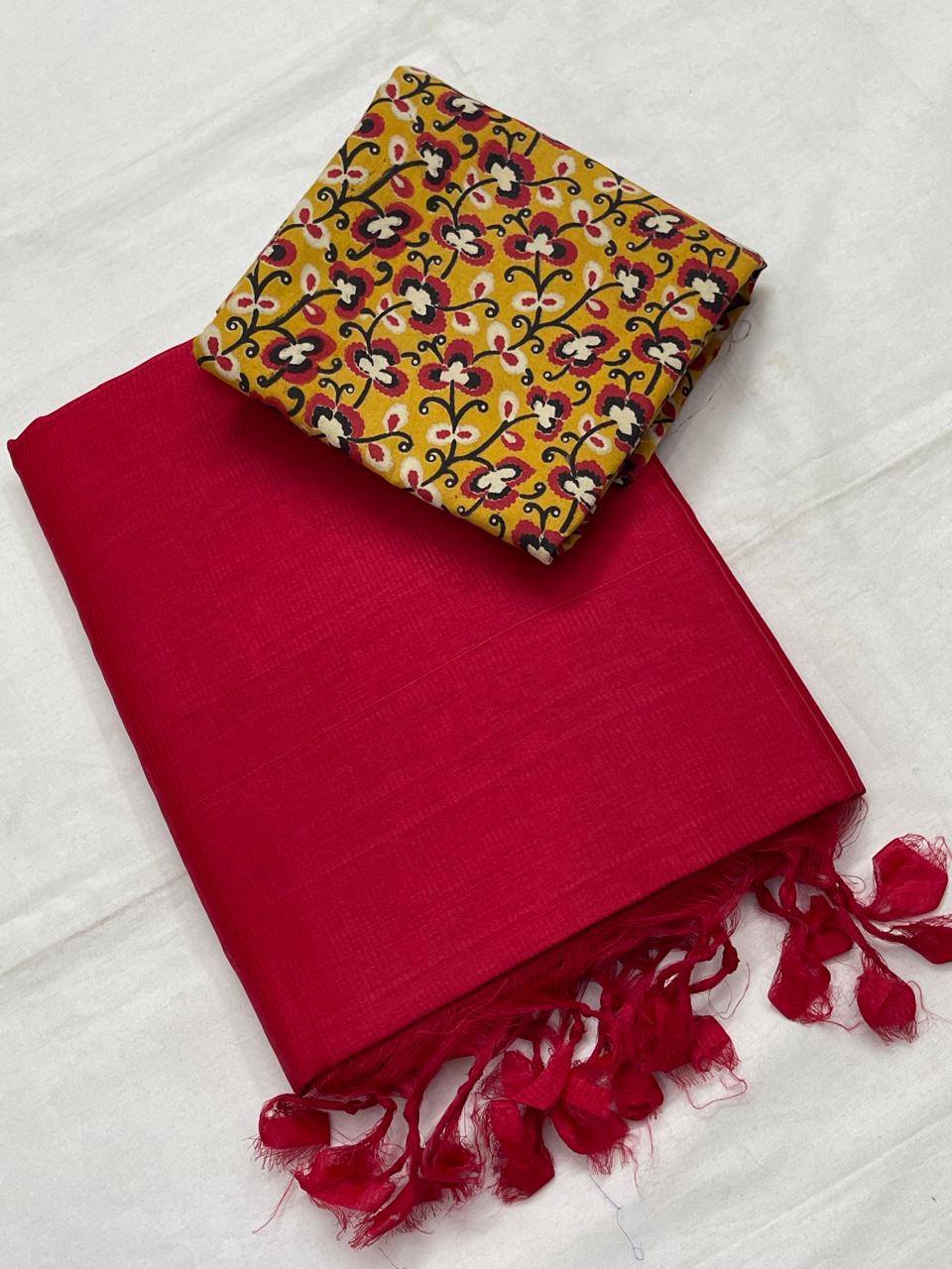 Mangalagiri plain pattu by cotton saree