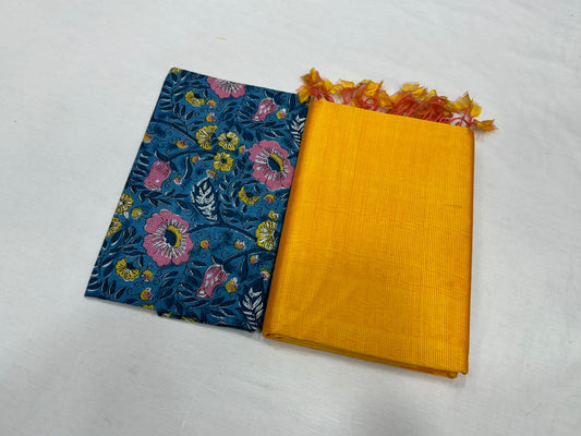 Mangalagiri plain pattu by cotton saree