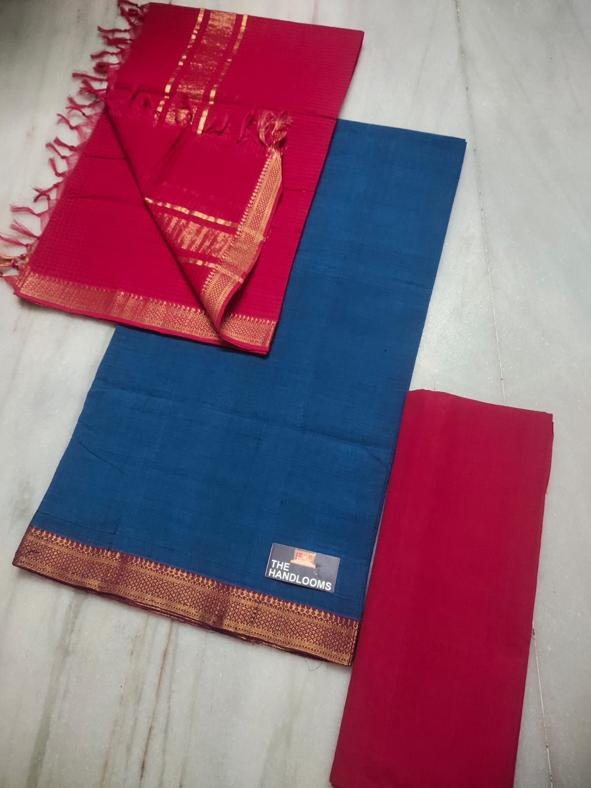 Mangalagiri pure handloom cotton by cotton dress material
