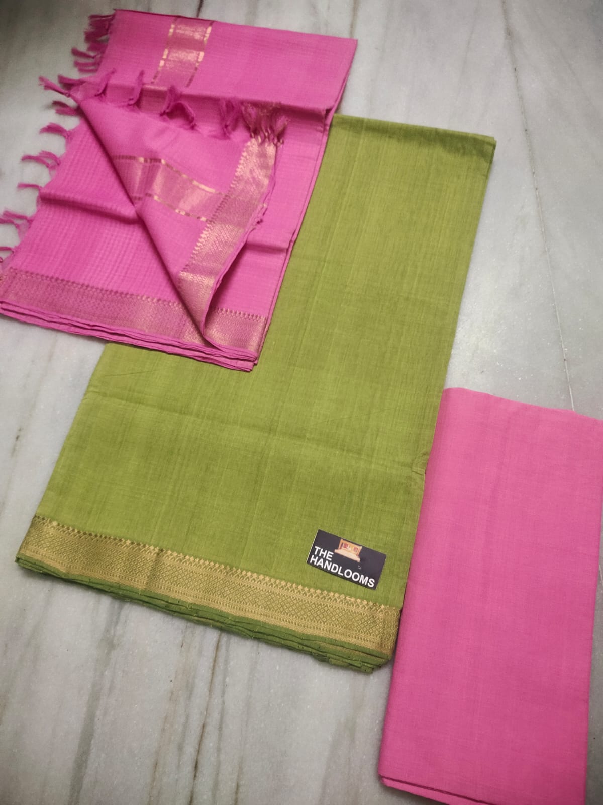 Mangalagiri pure handloom cotton by cotton dress material
