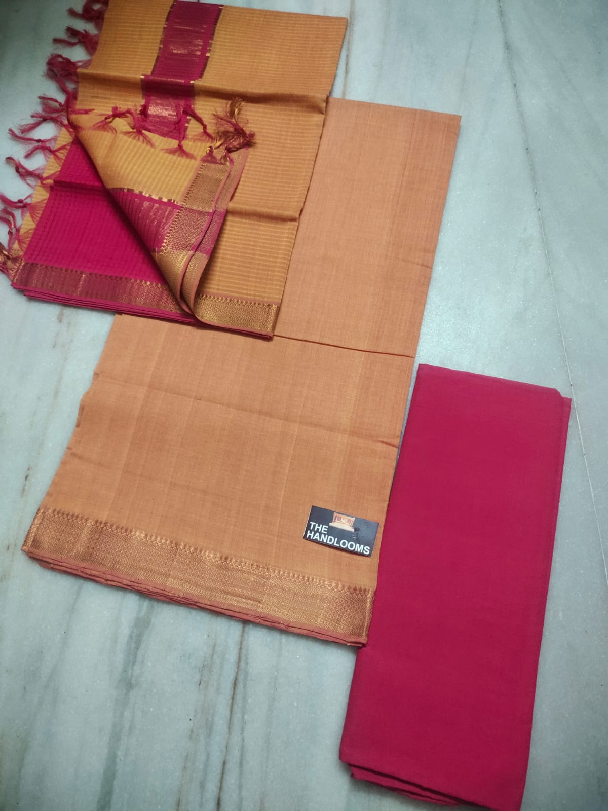 Mangalagiri pure handloom cotton by cotton dress material