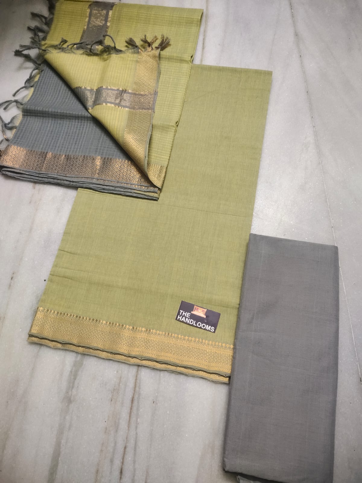 Mangalagiri pure handloom cotton by cotton dress material
