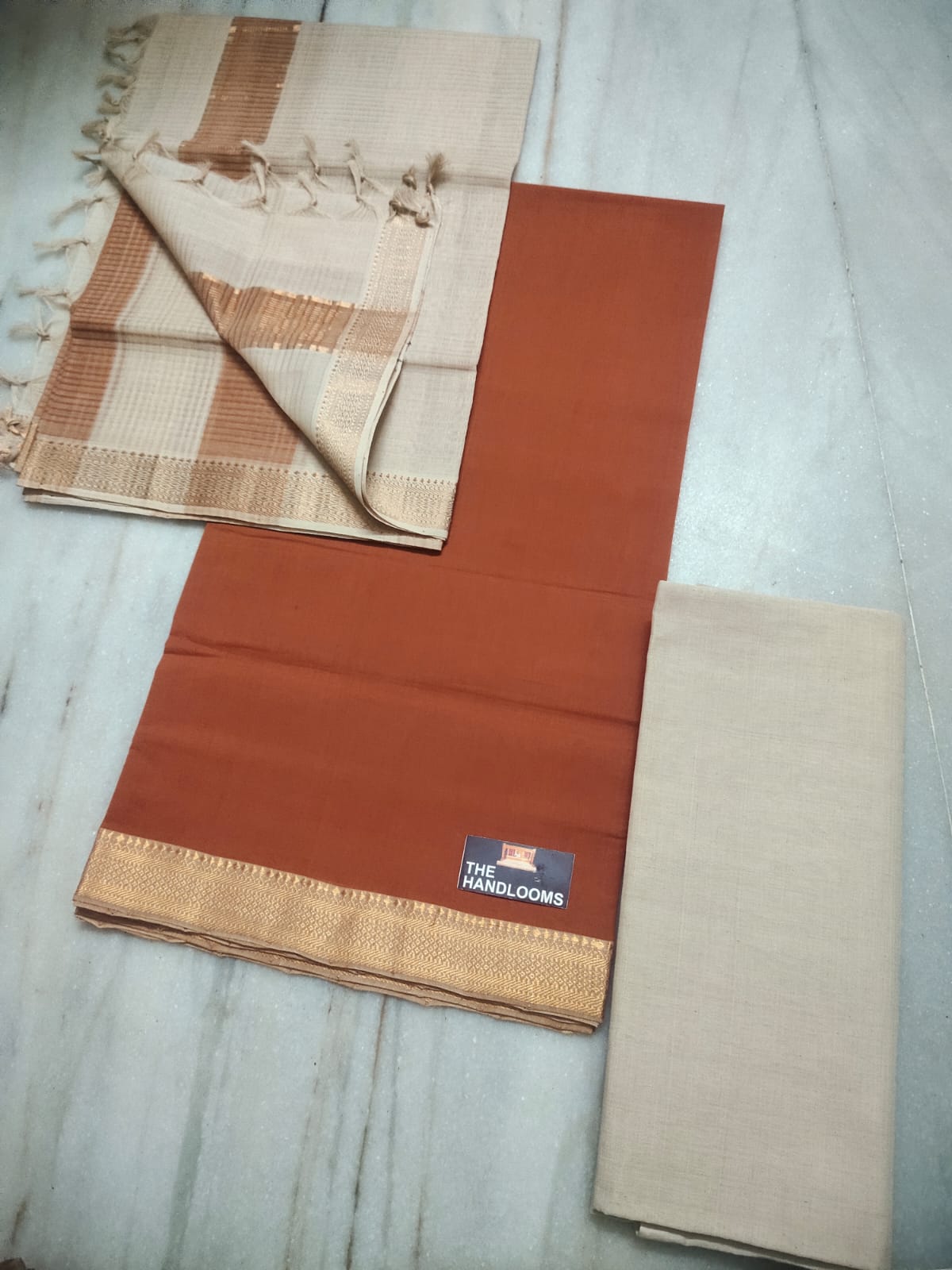 Mangalagiri pure handloom cotton by cotton dress material