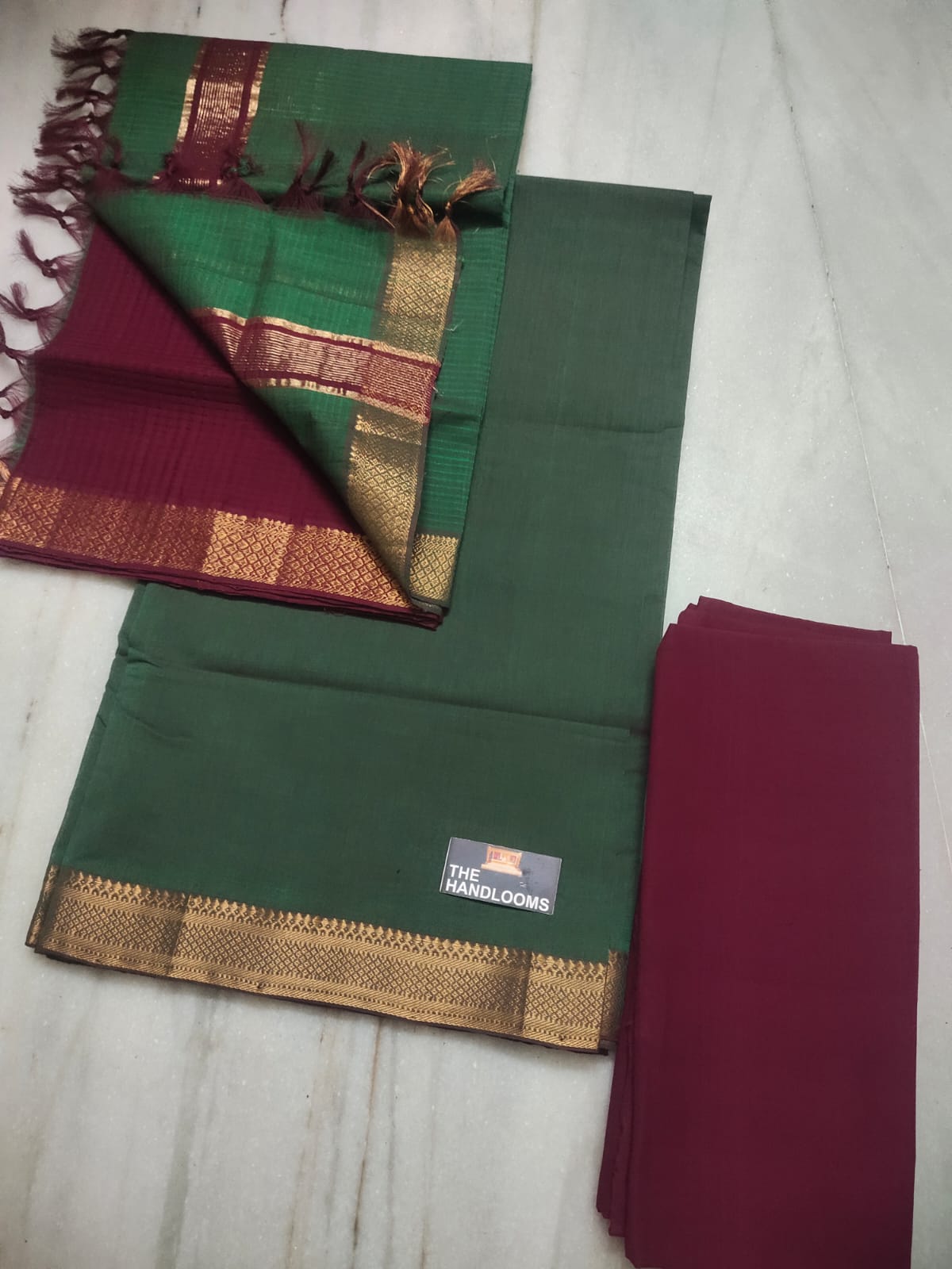 Mangalagiri pure handloom cotton by cotton dress material