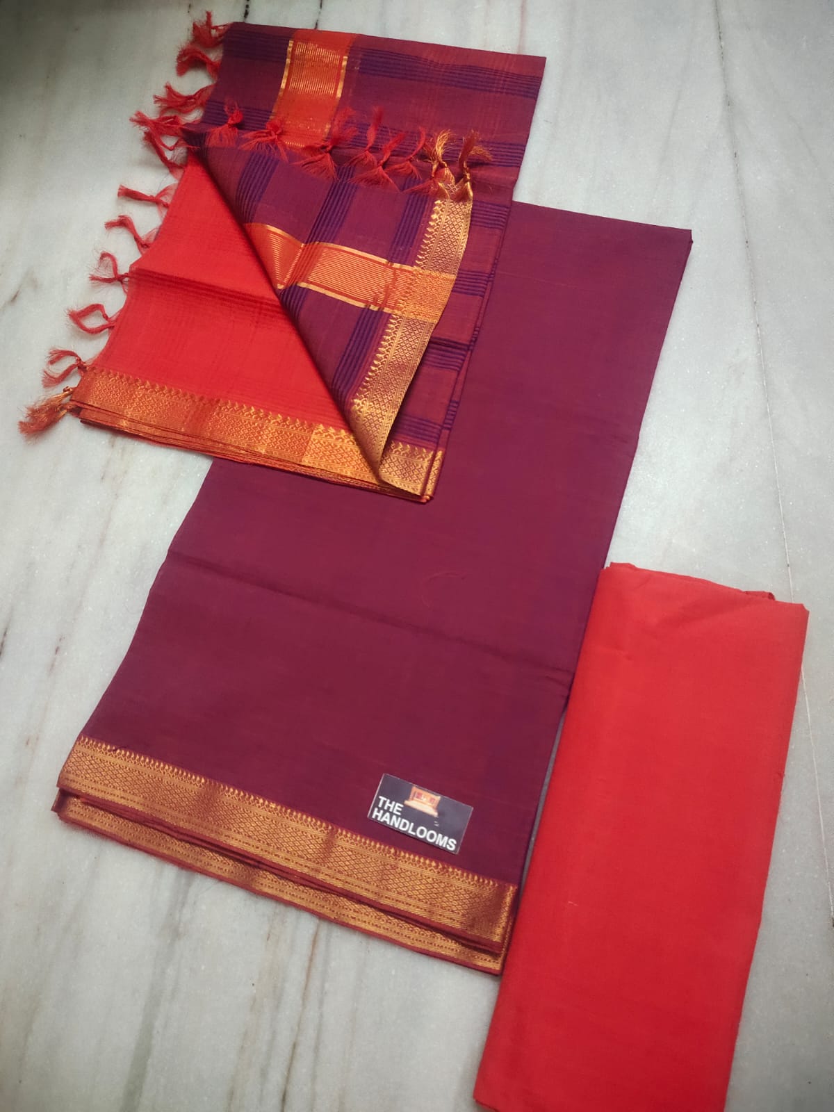 Mangalagiri pure handloom cotton by cotton dress material