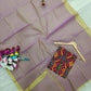 Mangalagiri pure handloom cotton plain double blouse saree