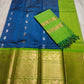 Mangalagiri Pure Handloom Orginal Kuppatam Pattu Silk Cotton Lehenga Material