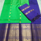 Mangalagiri Pure Handloom Orginal Kuppatam Pattu Silk Cotton Lehenga Material