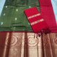 Mangalagiri Pure Handloom Orginal Kuppatam Pattu Silk Cotton Lehenga Material