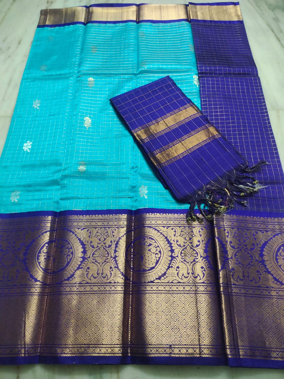 Mangalagiri Pure Handloom Orginal Kuppatam Pattu Silk Cotton Lehenga Material