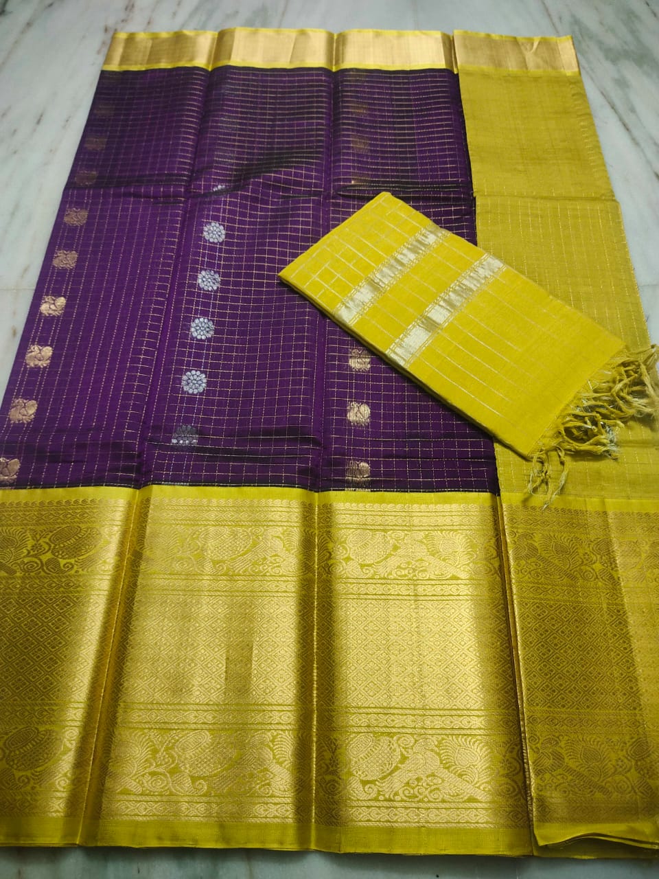 Mangalagiri Pure Handloom Orginal Kuppatam Pattu Silk Cotton Lehenga Material