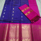 Mangalagiri Pure Handloom Orginal Kuppatam Pattu Silk Cotton Lehenga Material