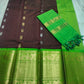 Mangalagiri Pure Handloom Orginal Kuppatam Pattu Silk Cotton Lehenga Material