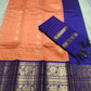 Mangalagiri Pure Handloom Orginal Kuppatam Pattu Silk Cotton Lehenga Material