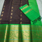 Mangalagiri Pure Handloom Orginal Kuppatam Pattu Silk Cotton Lehenga Material