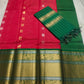 Mangalagiri Pure Handloom Orginal Kuppatam Pattu Silk Cotton Lehenga Material