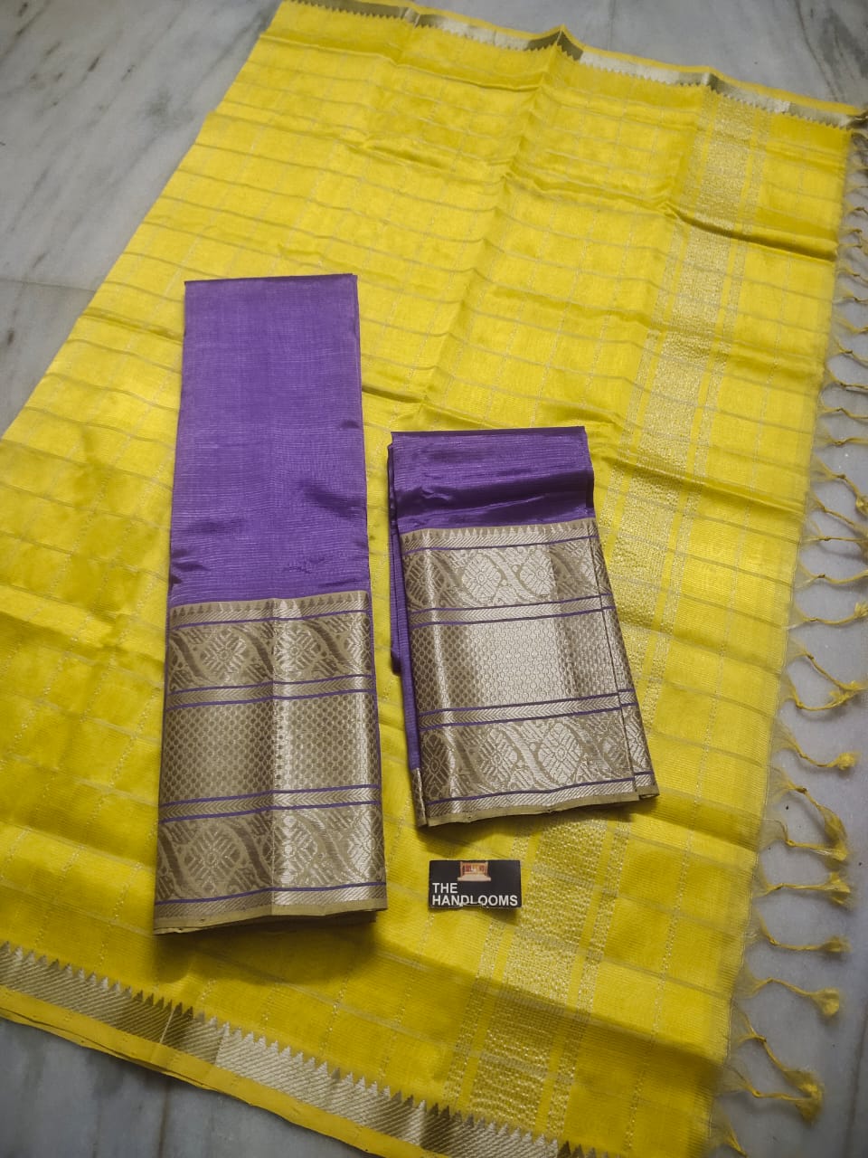 Mangalagiri Pure Handloom Pattu by Cotton Lehenga Material