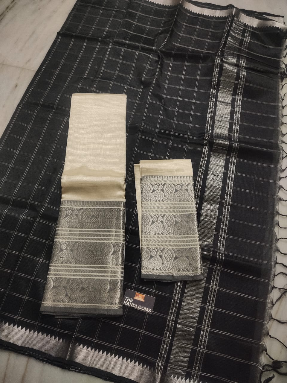 Mangalagiri Pure Handloom Pattu by Cotton Lehenga Material